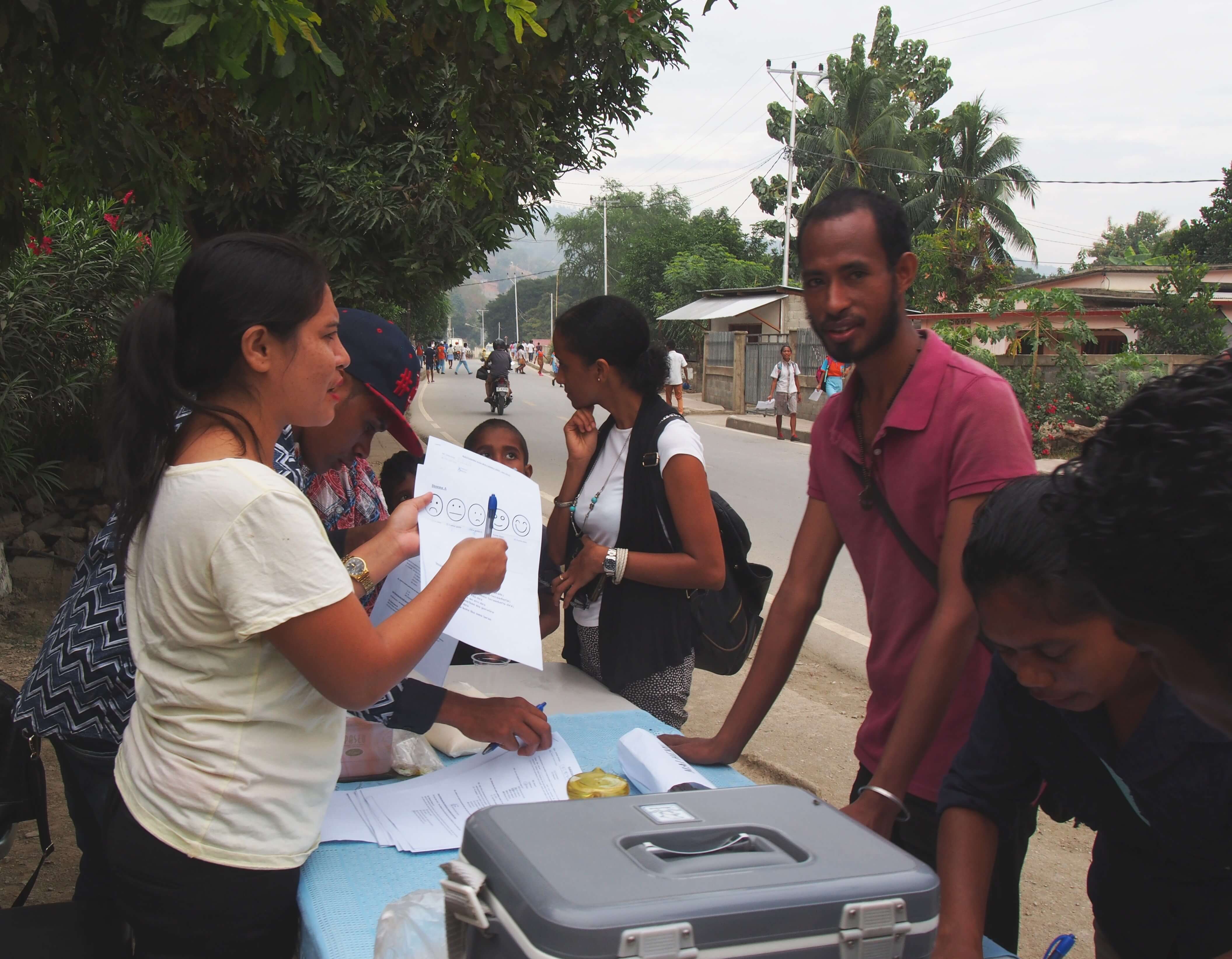 IADE staff conducted a Taste Test of a new product. Becora, Dili, 2016
