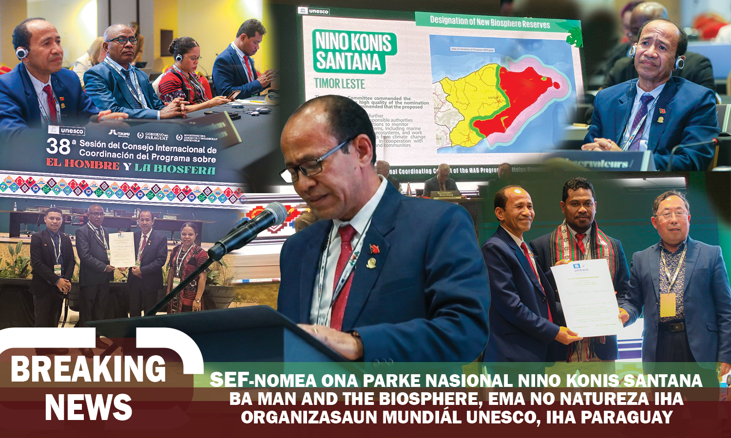 Mappf-Sef, Nomea Ona Parke Nasional Nino Konis Santana Ba Man And The Biosphere, Ema No Natureza Iha Organizasaun Mundiál Unesco, Iha Paraguay