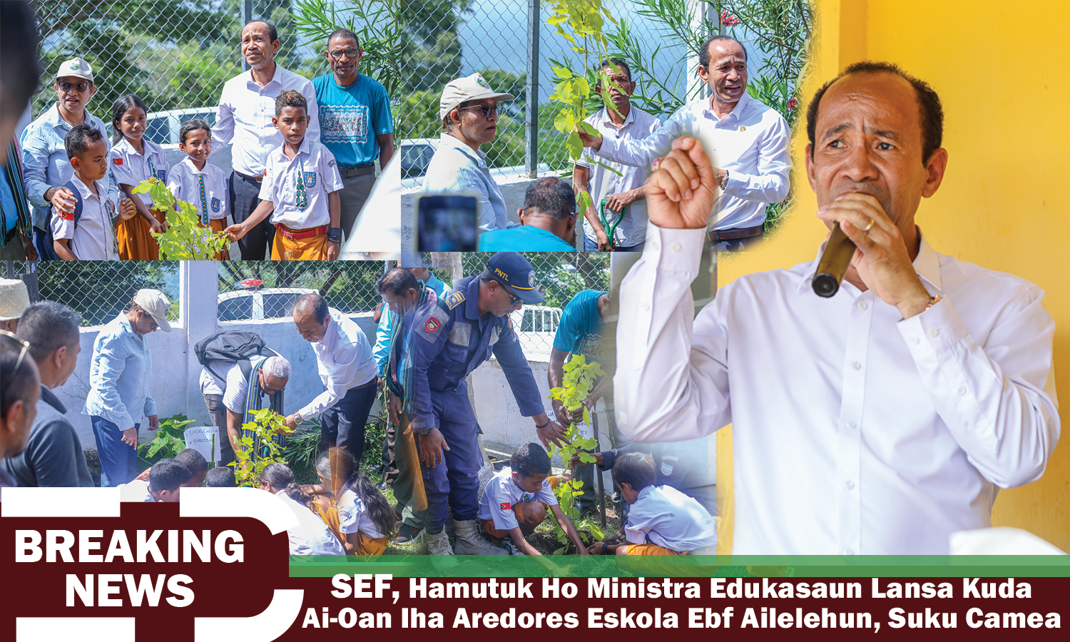 SEF Hamutuk Ho Ministra Edukasaun Lansa Kuda Ai-Oan Iha Aredores Eskola Ebf Ailelehun, Suku Camea