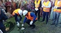 Lansamentu Projetu Konstrusaun Tanki Deskaregamentu Oleo Foer Iha Suku Mahakidan, Posto Administrativo Alas, Munisipiu Manufahi.