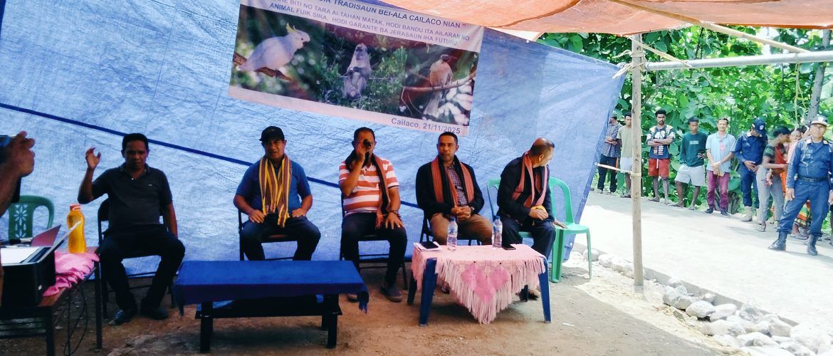 ATIVIDADE TARA BANDU IHA  SUKU MELIGO, POSTU ADMINISTRATIVU CAILACO MUNISÍPIU BOBONARO, HO TEMA HAMETIN UNIDADE HODI PROTEJE NATUREZA